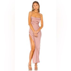 Michael Costello x Revolve Braxton Dress in Rose Pink Maxi Gown XXS (NWT)